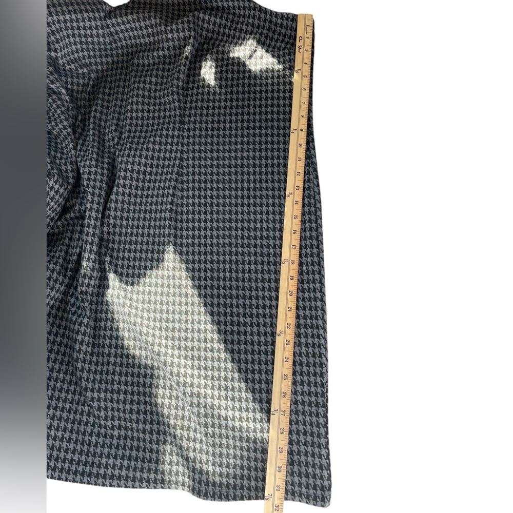 ROAMAN'S Black/Gray Houndstooth Checked V-Neck Sleeveless Sheath Dress - Sz 32W - Picture 12 of 13